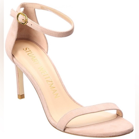 Stuart Weitzman Nunakedstraight Suede Sandal Sz 9 - Picture 2 of 9